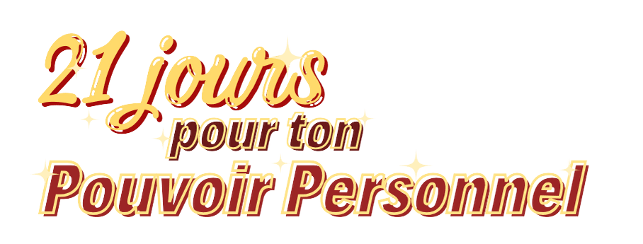 logo 21 jours pouvoir personnel rouge
